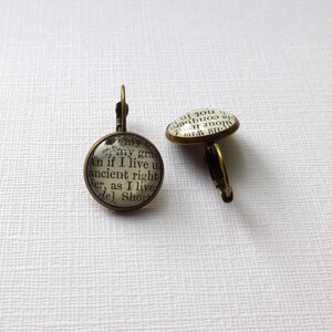 Shakespeare Book Earrings Gift for English Teacher image 6