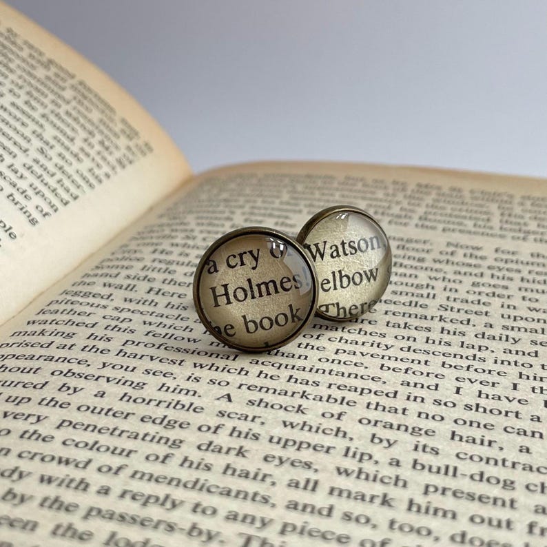 Sherlock Holmes Detective Book Cuff Links image 1
