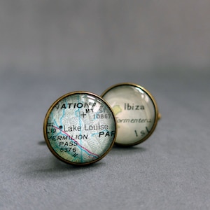 Globetrotter Cufflinks, Travel Themed Jewellery, Round the World, Global