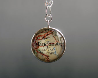 Custom Map Pendant, Personalized Bridesmaid Gift Idea