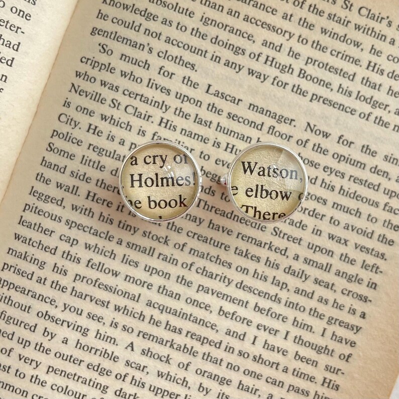 Sherlock Holmes Detective Book Cuff Links image 3