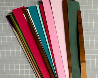 Craft Cardstock Offcuts, Multicoloured Paper Strips, Metallics, Scrapbooking, Collage, Paper Art