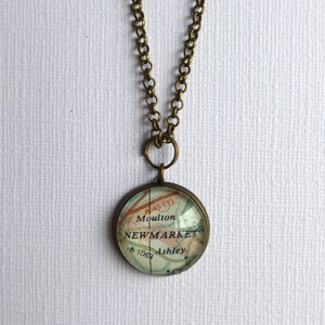 Bronze Pendant, Personalized Maps, Wedding Jewellery, Bride Gift Idea, Customised Jewellery image 4