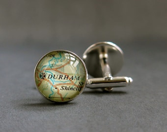 Cuff Links Customised with Real Maps