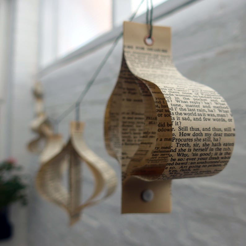 Paper Bunting, Natural Garland, Cottagecore, Cosy Decorations, Sustainable Christmas image 5