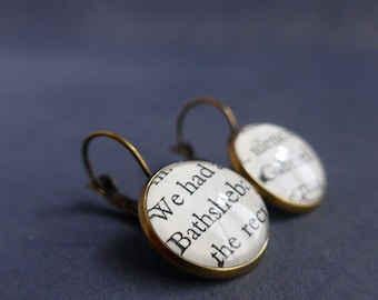 Book Earrings, Far from the Madding Crowd Jewellery, Literary Gift, Thomas Hardy