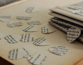 Book Confetti, Upcycled, Sustainable Table Decor, Romantic Party