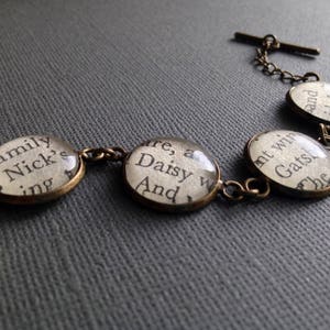 The Great Gatsby Book Bracelet, Teacher Gift, Literature Jewellery, Classic Books