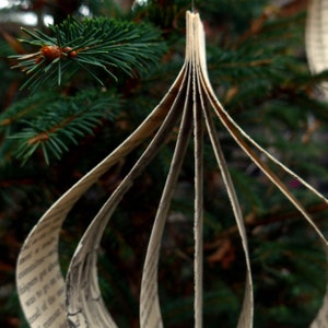 Christmas Decorations, Recycled Paper, Set of Six image 4