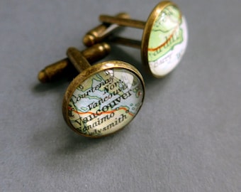 Cufflinks with Personalised Maps, Custom for You