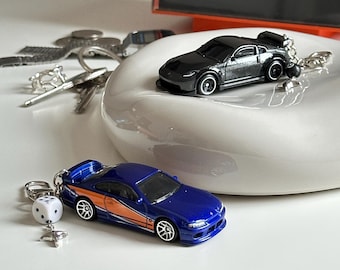 Tokyo Drift Nissan Silvia S15 & 350Z keychain [HotWheels Car Y2k bagcharm and couple keyring]