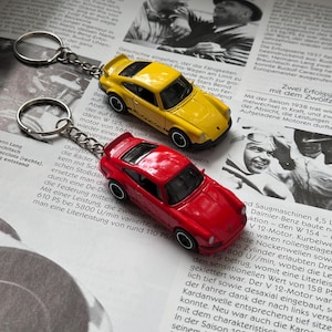 PORSCHE 911 Carrera keychains [Custom HotWheels Car bagcharm & keyring]