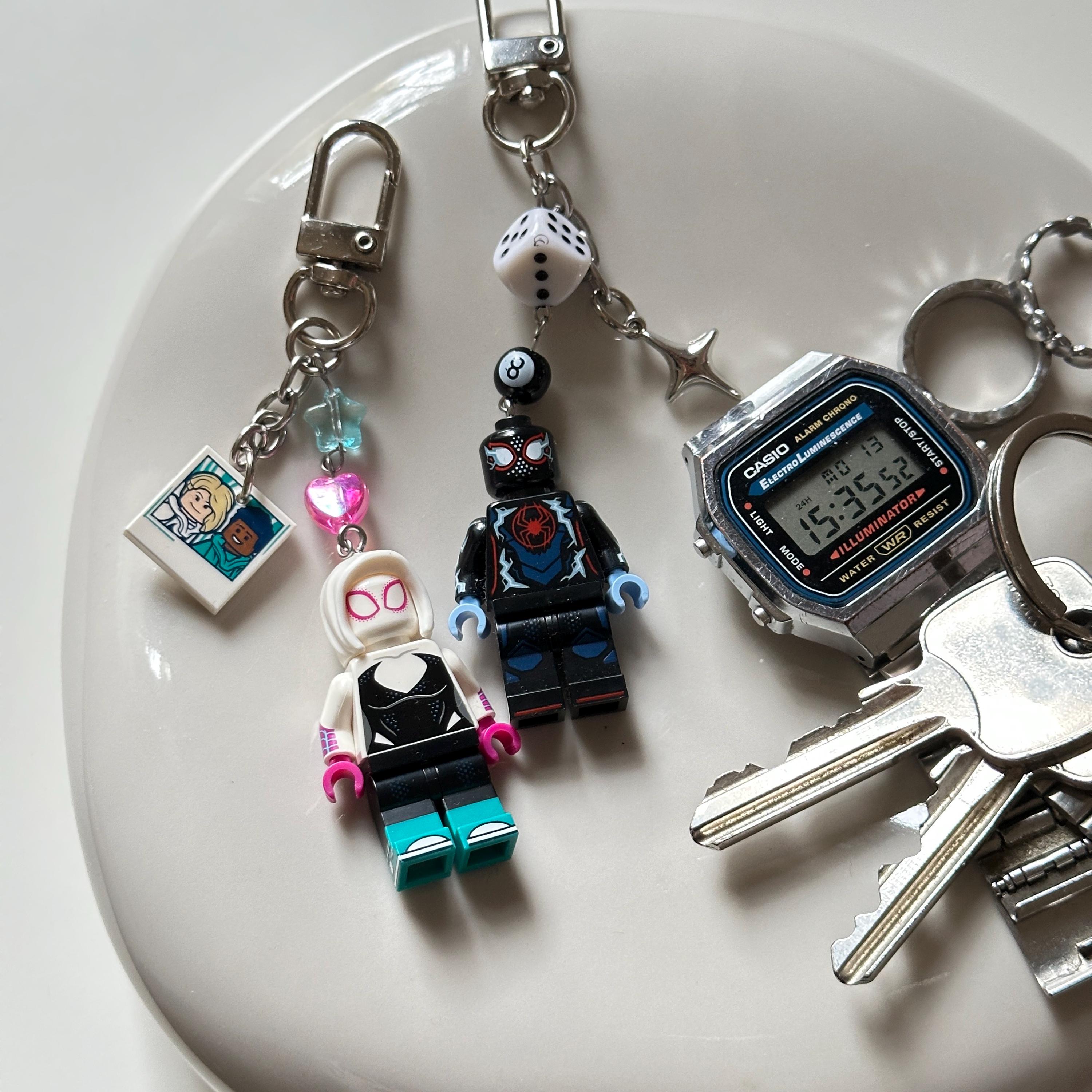 Handmade LEGO Miles Morales & Spider-gwen Spiderman Minifigure
