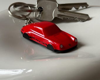 Minimalistische PORSCHE 911 Carrera-sleutelhanger [HotWheels Car bagcharm en sleutelhanger]