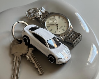 PORSCHE Taycan Turbo S keychain [HotWheels couple bagcharm & matching keyring]