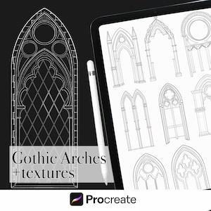 Gothic Architecture Arches  - For Procreate (Digital Download)