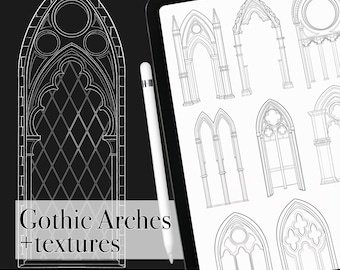 Gothic Architecture Arches  - For Procreate (Digital Download)