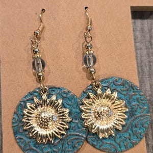 Retro Sunflower Earrings