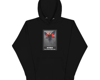 Mothman Hoodie – “Your Emotional Support Omen” Funny Cryptid Sweatshirt, Gothic Paranormal Gift, Dark Humor Hoodie