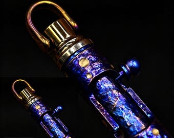 Titanium Bolt Action Pen Custom Starry Night Galaxy Luxury Men Artisan Edc Gift