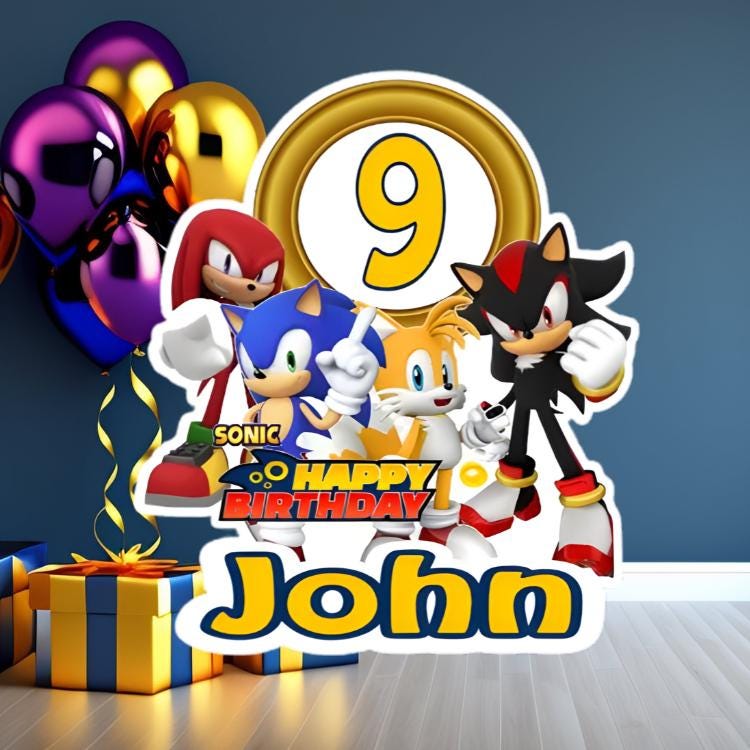 Striscione Sonic - 01 - Carta Cm 140x100 Personalizzato - Foto 7