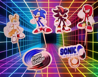 Ręcznie robione ozdoby na babeczki Sonic – zabawna i żywa dekoracja na imprezę!