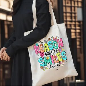 Reusable Tote Bag | Colorful Eco-Friendly Shopping Bag - Christmas Gift