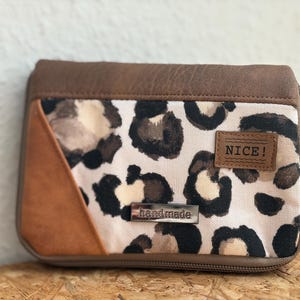 Cartera, monedero, monedero pequeño, monedero, cartera de mujer, cartera para mujer, regalo para mujer, monedero, estampado de leopardo,