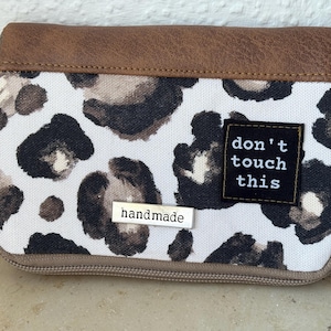 Cartera, monedero, monedero pequeño, monedero, cartera de mujer, cartera para mujer, regalo, estampado de leopardo, monedero