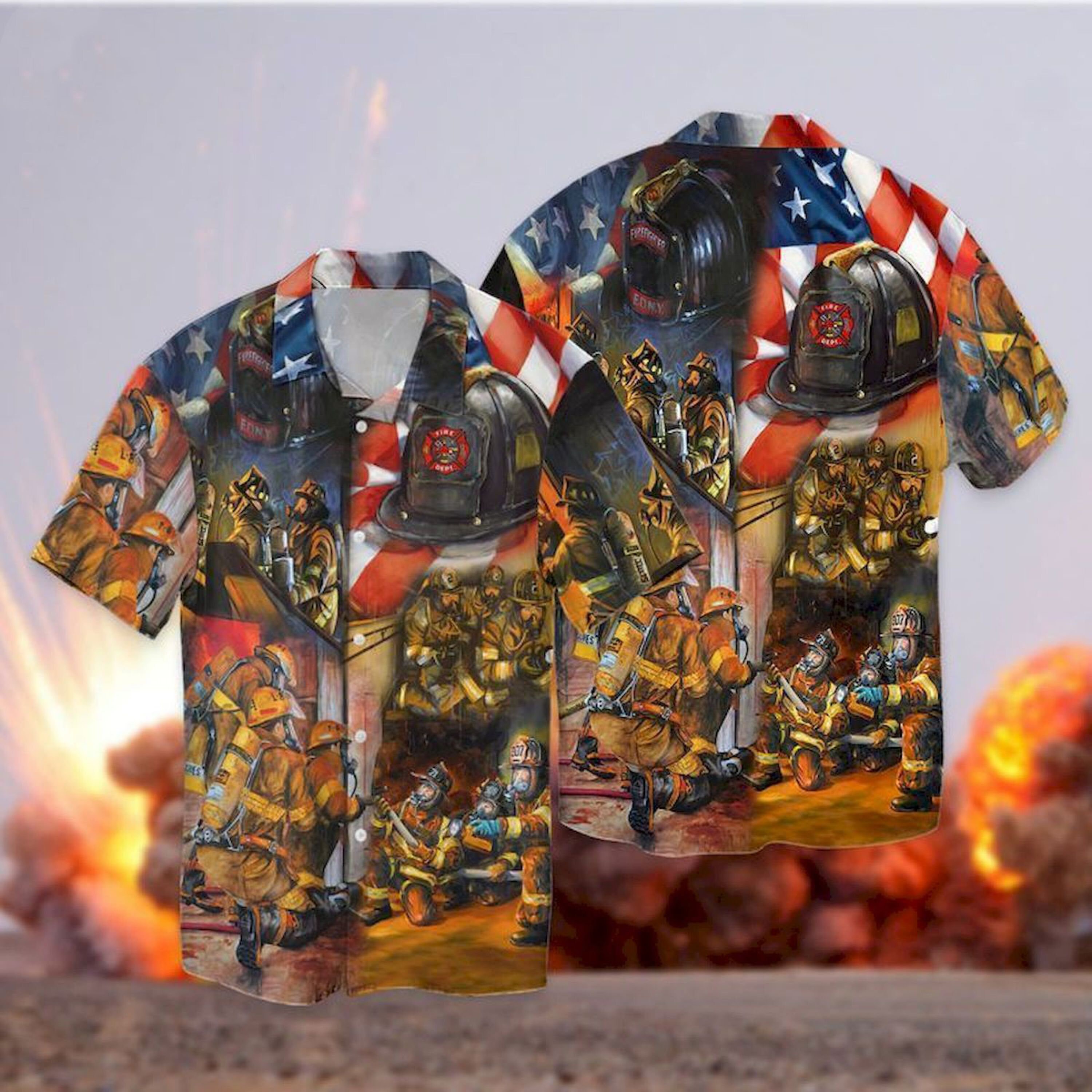 Discover Firefighter Family Country Feel Safe Hawaiian Shirt