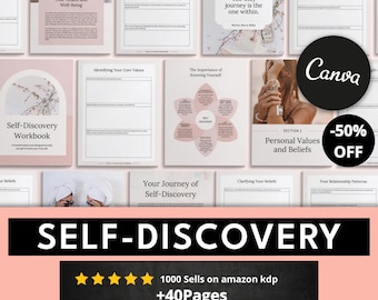 Printable Self-Discovery Journal PDF – Guided Mental Health Workbook