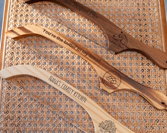 Custom Wood Bread Knife, Fiddle Bow Knife, Serrated Bread Knife, Bread Slashing Tool，House Warming Gift，Gift For The Bride & Couples
