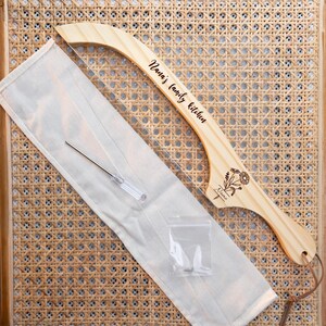 Custom Wood Bread Knife, Fiddle Bow Knife, Serrated Bread Knife, Bread Slashing Tool，House Warming Gift，Gift For The Bride & Couples White Oak Saw