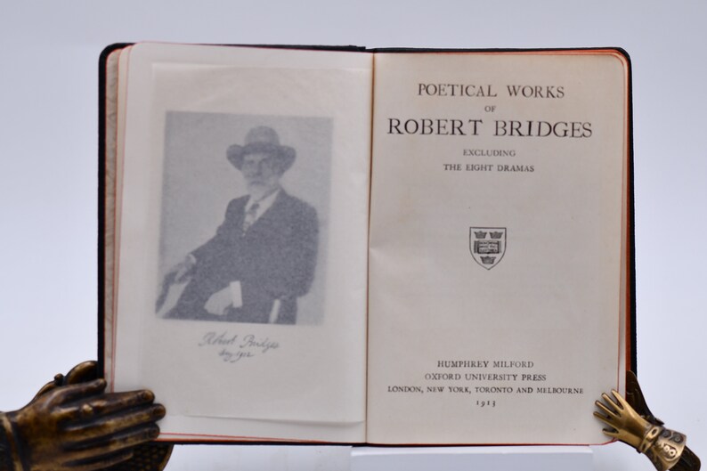 Poetical Works of Robert Bridges Excluding The Eight Dramas, Antique 1913 Poetry Book image 9