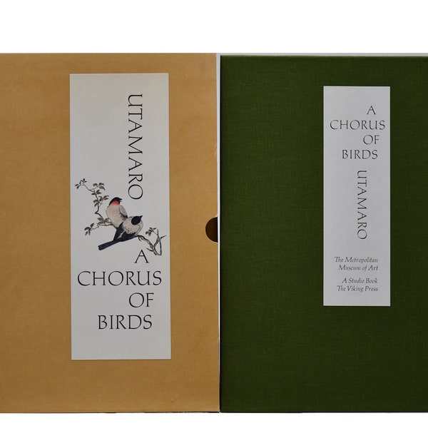 Un chœur d'oiseaux, auteur et illustrateur Utamaro, 1981, première édition du livre d'art japonais vintage