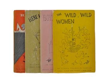 Set van 4 Virgil Franklin Partch vintage tekenfilmboeken uit de jaren 50