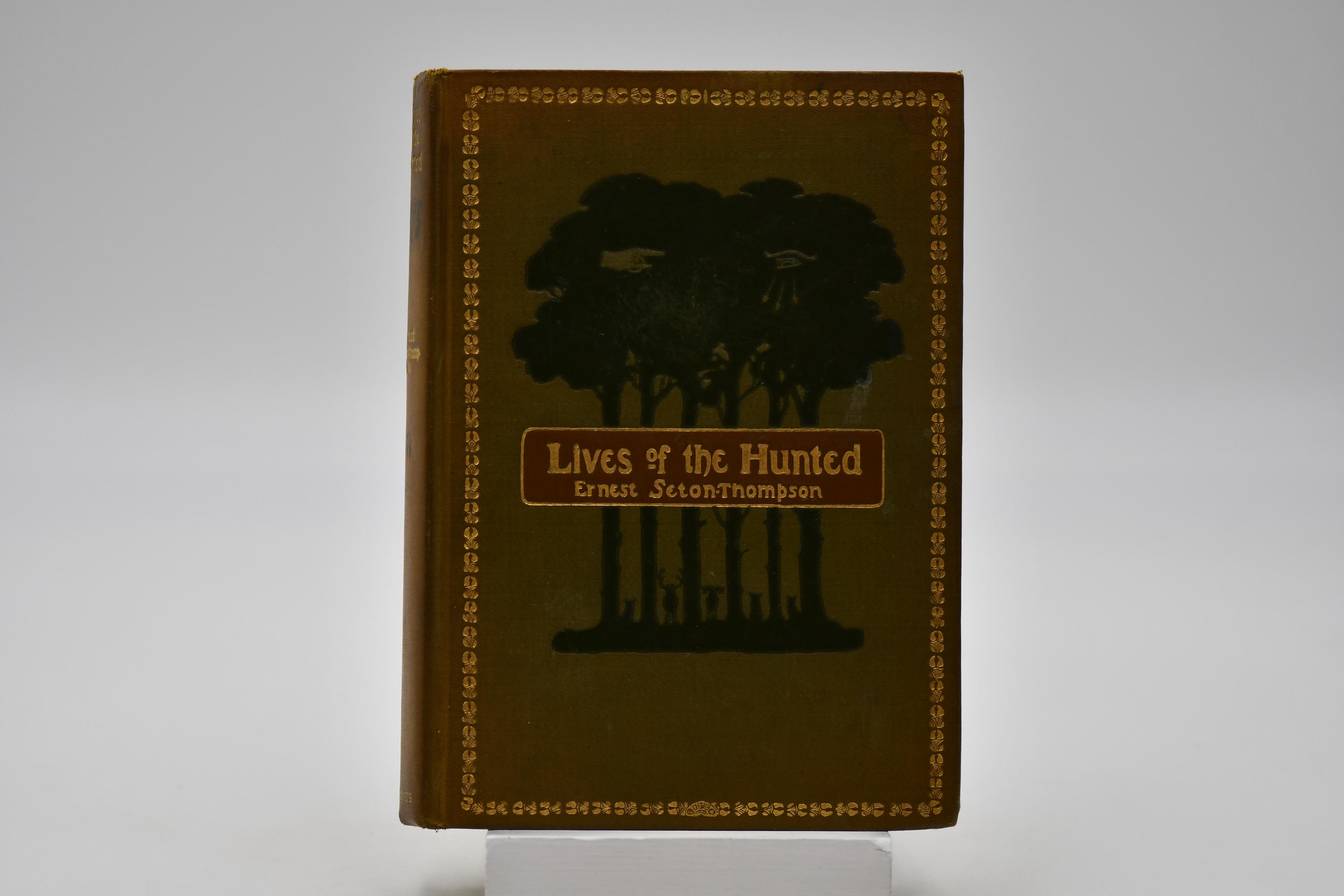 Antique 1902 Illustrated Animal Book: Lives of the Hunted, First