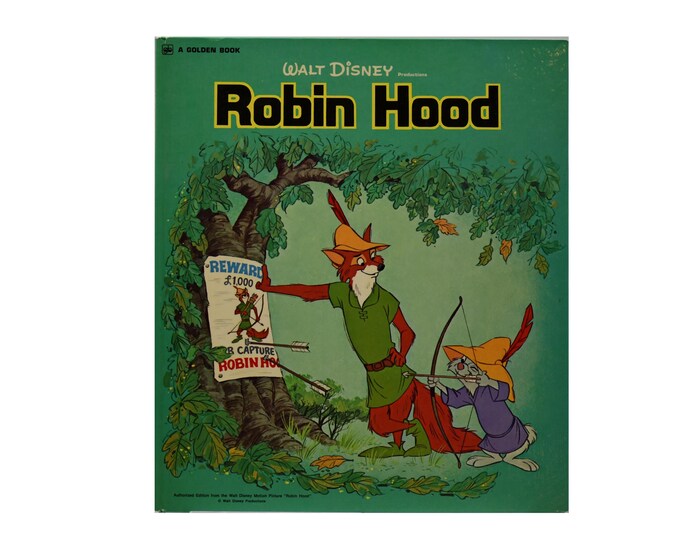 Vintage Disney's Robin Hood Book - 1973 Authorized Edition - Etsy