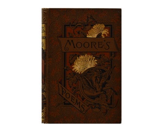 The Poetical Works of Thomas Moore c1880's Decorative Poetry Book