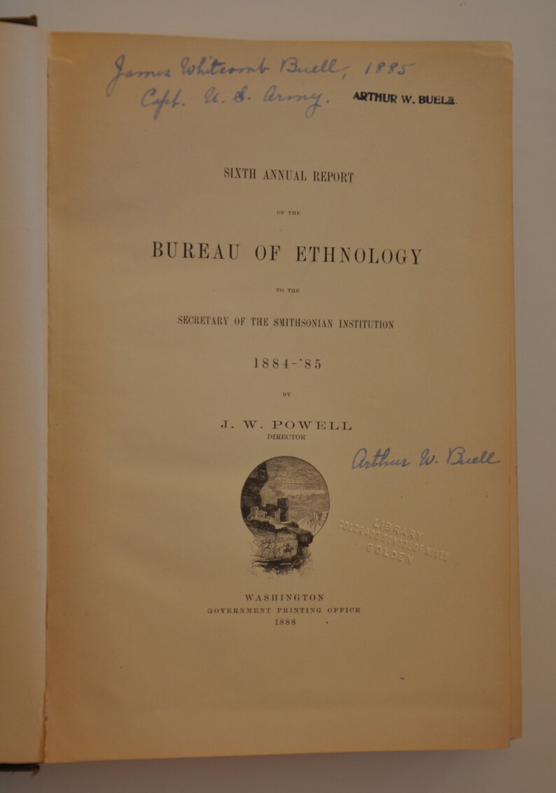 Sixth Annual Report of the Bureau of Ethnology to the - Etsy