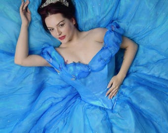 Cindy Dress, Prom Dress, Wedding Dress, Princess Ball Dress, Cornflower Blue  Prom Dress, Dreaming Dress, Magic Dress, Huge Dress - Etsy