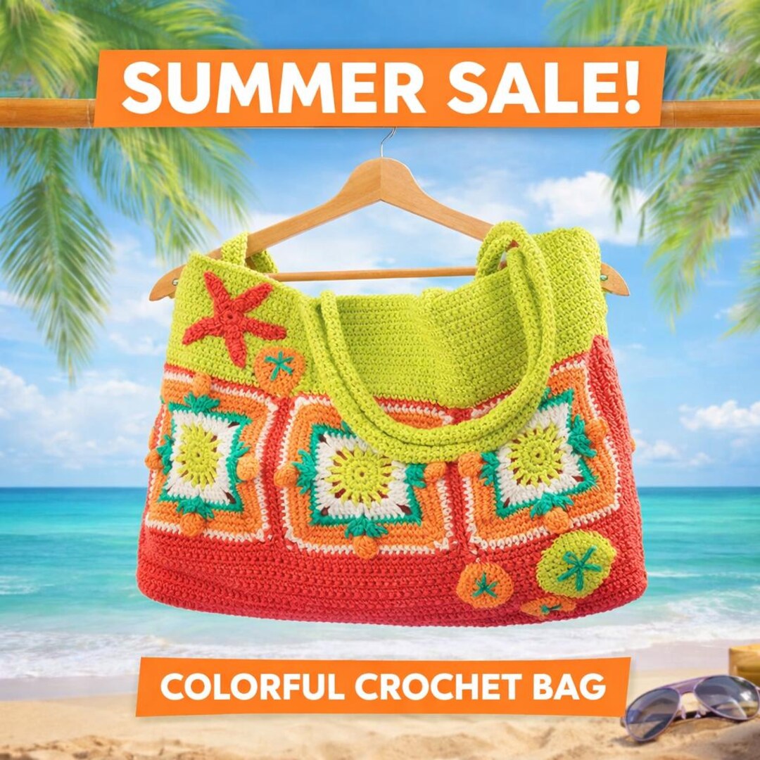 Beach Tote Crochet Pattern PDF | Summer Market Bag | Reusable Handmade ...