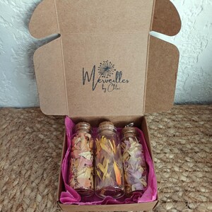 Coffret porte-clés de fleurs naturelles
