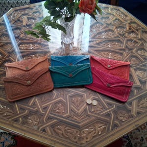 Cartera de mujer, cartera de hombre, regalo para mamá, regalo para papá, cartera de cuero, cartera marroquí