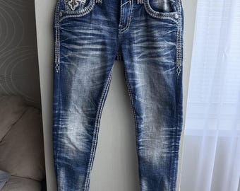 Vintage Rock Revival-jeans: gemaakt in de VS, maat 30 spijkerbroek