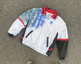 Vintage Lotto - Calcio Italia Sport Windbreaker Jacket Italy Size