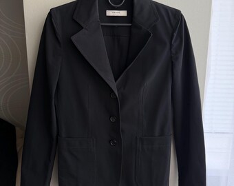 Vintage Prada Blazer Jacket Black Nylon Y2K