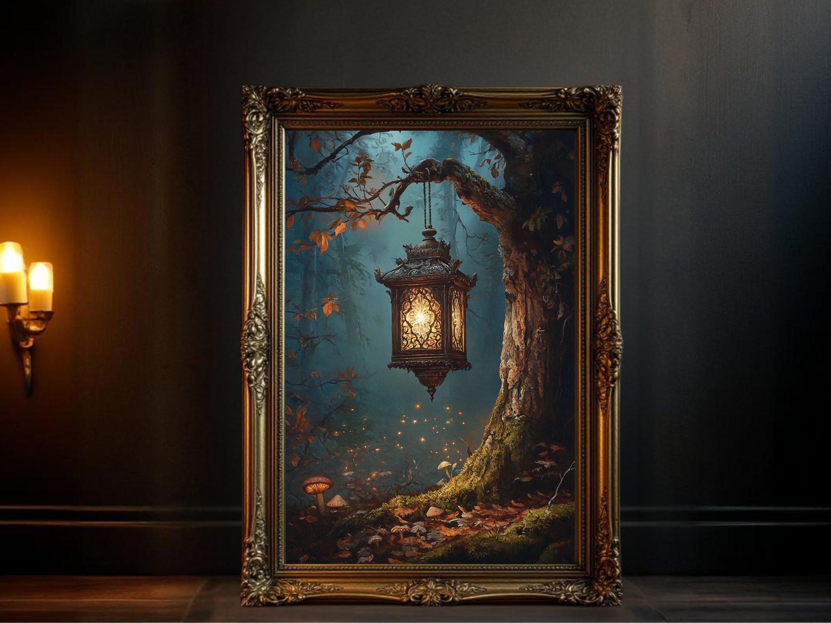 Enchanted Forest Lantern Wall Art Mystical Woodland Decor Magical ...