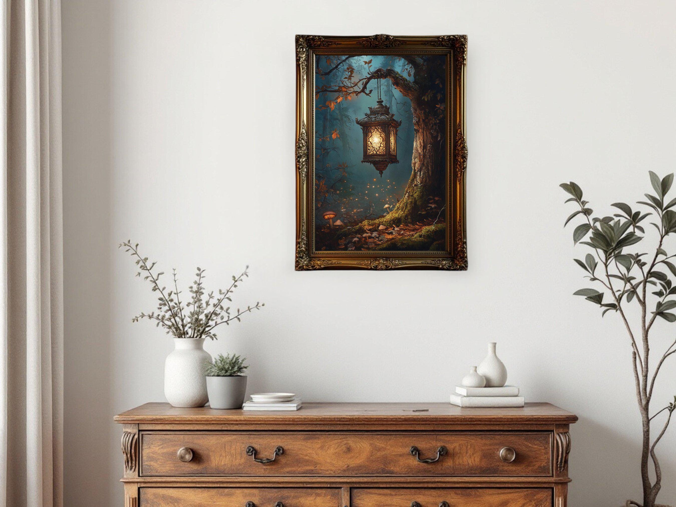 Enchanted Forest Lantern Wall Art Mystical Woodland Decor Magical ...