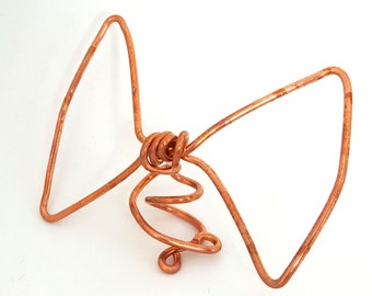 Copper Bow Mini Tree Topper - metal handmade tree topper- small / medium - solid copper - bow tree topper